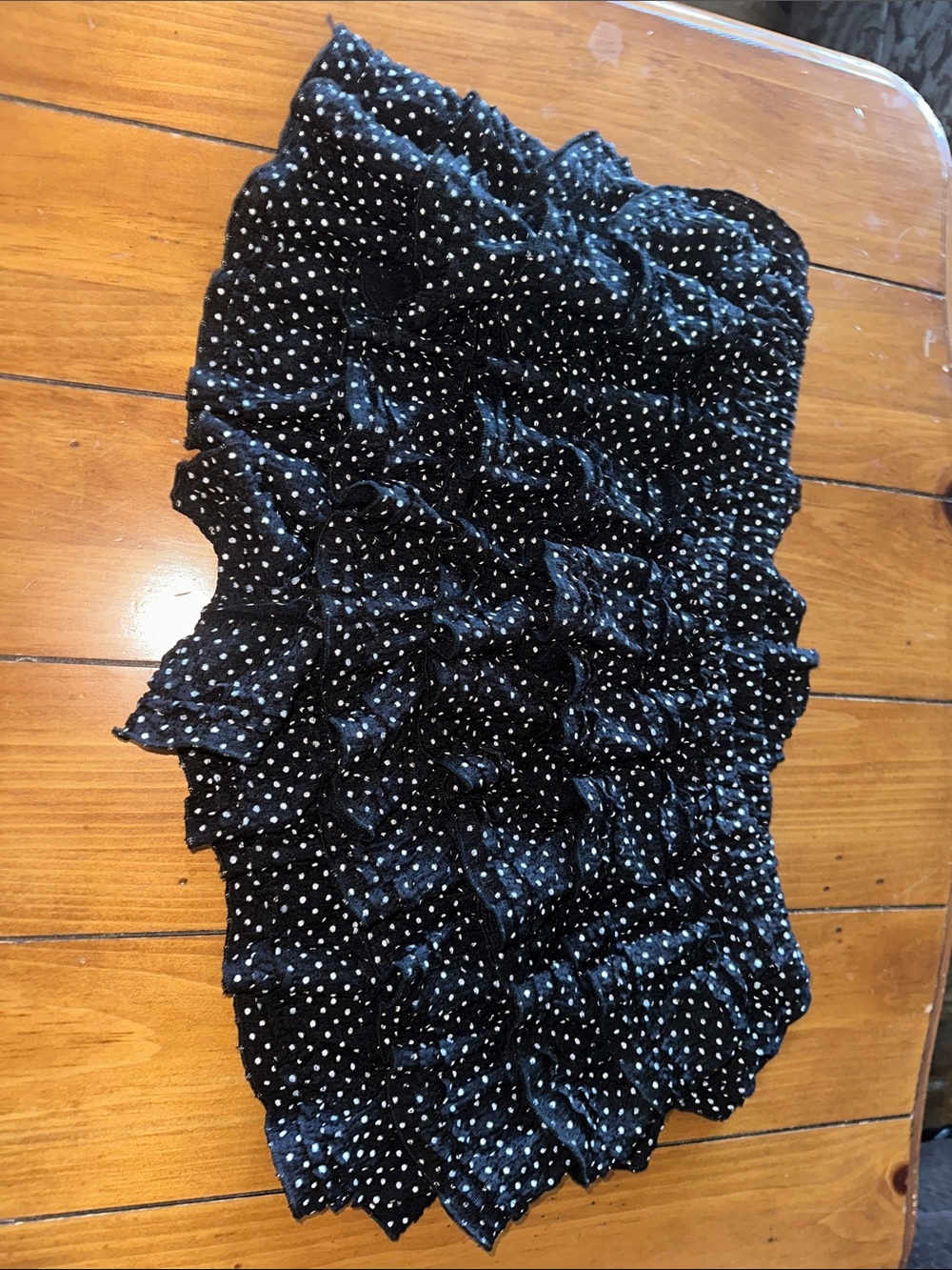 Black Polka Dot Ruffle Mini Shorts